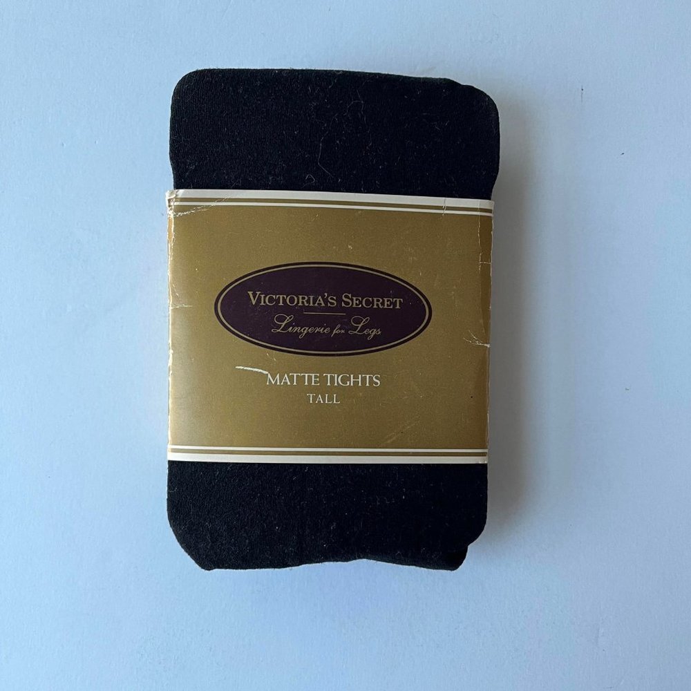 Vintage Victoria's Secret 1980s Black Tights, Retro Undergarments